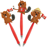 Merangue Canada Beaver Pen - 18 Pack-Bendable Novelty Pen