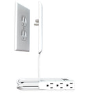 Sleek Socket 8' Ultra-Thin Electrical Outlet Cover with Power Strip-3 outlet power