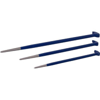 Gray Tools 3 Piece Rolling Head Pry Bar Set, Royal Blue Paint Finish-Contains: Pry Bars: 11", 15-1/4" & 20".