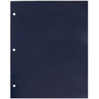 JAM Paper 2-Pocket Laminated Glossy 3 Hole Punched School Folders, Navy Blue, 100 Pack (385GHPnab)-4