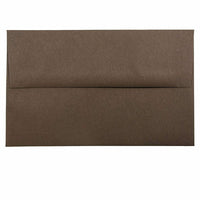 JAM Paper A10 Invitation Envelopes, 6 x 9.5, Chocolate Brown Recycled, 250 Pack (233713H)-Chocolate brown recycled envelope