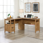 Sauder 59"W Cannery Bridge L-Desk - Sindoori Mango- Finished on all sides for versatile placement anywhere in your home