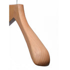 Eddie’s Hang-Up Display Ltd. Wide Shoulder Contoured Wooden Hanger, Natural, 12 Pack-Chrome hook, rotates 360 degrees