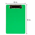 JAM Paper Small Plastic Memo Clipboard - 6" W x 9" H - Green - 12 Pack-Our clipboards feature a durable metal clip for securing papers that has a sturdy long-lasting spring.