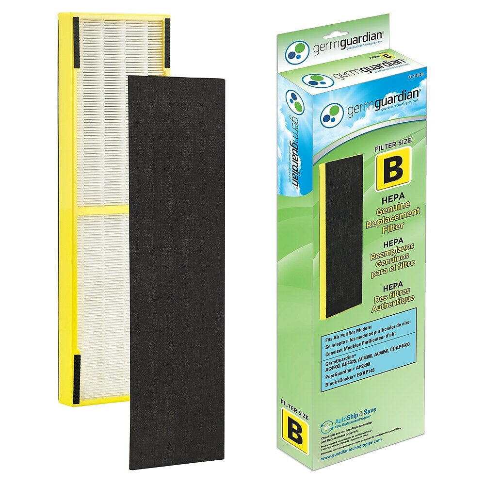 FCFMY 4-Pack FLT4825 Replacement Filters B – HEPA 13 For G-Guardian Air Purifiers AC4825, AC4800, AC4900 & More
