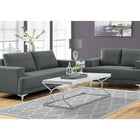 Monarch Specialties 3400 Coffee Table - Glossy White With Chrome Metal-Solid chrome metal base with distinct circle and x-leg side supports for a stylish look