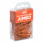 JAM Paper Colored Jumbo 2" Paper Clips - Orange - 3 Packs of 75-Quantity: 3 Packs of 75 per box