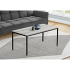 Monarch Specialties 3796 Coffee Table - 40"L/Grey/Black Metal-Clean lines and a thoughtful design make this coffee table ideal for small spaces.