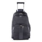 Bugatti Gregory Polyester Backpack On Wheels, Black-Backpack on wheels in PU and Polyester