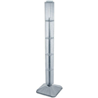 Azar Displays 48" x 4" x 4" Standard 4-Sided Interlocking Pegboard Display Tower, Clear (700225-CLR)-Revolves on a weighted base