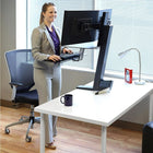 Ergotron WorkFit-S Dual Sit-Stand, Worksurface, Large Keyboard Tray, Bright White (33-349-211)-5-Year warranty