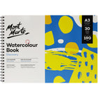 Mont Marte Watercolour Book - A3 - 16.5" x 11.75" - 30 Sheets-30 sheet watercolour paper pad
