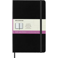 Moleskine Notebook - Large - Ruled/Plain - Hard Cover - 5" x 8.25" - Black-Large size