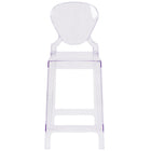 Flash Furniture Ghost Counter Stool with Tear Back - Transparent Crystal-Contemporary Counter Stool