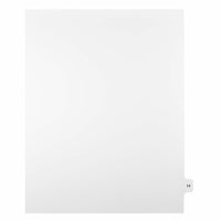 Mark Maker Legal Exhibit Index Tab White Single Tabs, 1/15th Cut, Letter Size, No Holes, Number 14, 25 Pack-White Single Tabs, 1/15th Cut