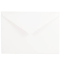 JAM Paper A7 Invitation Envelopes, 5.25 x 7.25, Strathmore Bright White Laid, 250 Pack (1921397H)-Bright white laid v-flap Strathmore envelope