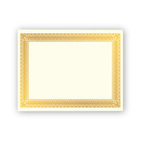 Geographics Rome Heavyweight Certificates - Gold Foil - 8.5" x 11" - 15 Pack-Heavyweight Ivory paper with Gold Foil border