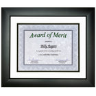 First Base St. James Awards & Certificate Frame - Double Mat - White/Black - 16 1/4" W x 14 1/4" H - For 8 1/2"x11" Certificates-Frame is 100% recyclable