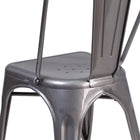 Flash Furniture Clear Coated Metal Indoor Stackable Chair-Drain Holes in Seat