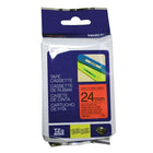 Brother TZe451 Laminated Label Tape - 24mm - Black on Red-24mm, Black on Red, 8m