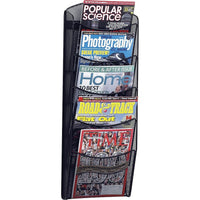 Safco Onyx 5-Pocket Wall Magazine Rack-Contemporary look that will easily fit into any setting