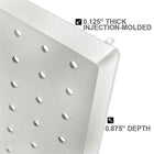 Azar Displays 20" x 8" Pegboard 1-Sided Wall Panel, Solid White, 2 Pack-Solid White
