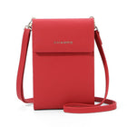 Champs RFID Blocking Smartphone Bag - Red-Material: Faux Leather