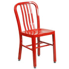 24'' Round Red Metal Indoor-Outdoor Table Set with 4 Vertical Slat Back Chairs [CH-51080TH-4-18VRT-RED-GG]-4