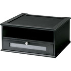Victor Wood Monitor Riser, Midnight Black (1175-5)-Durable MDF in an attractive black finish with a faux leather top to keep your monitor in place without scratching
