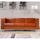 Flash Furniture HERCULES Regal Series Contemporary Cognac LeatherSoft Sofa with Encasing Frame-Track Arms