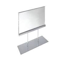 Azar Medium Acrylic Block Sign Holder On Chrome Stand For Counter, 11" x 8.5" (104564)-Sign Holder