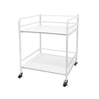 FuTECH Metal Shelf Rack - 15"W x 21.5"D x 32"H - White-Shopping Baskets & Carts