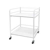 FuTECH Metal Shelf Rack - 15"W x 21.5"D x 32"H - White-Shopping Baskets & Carts