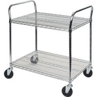 Kleton Utility Carts, 2 Shelves, 24"D., 48"W. x 39"H.-Highly rigid construction that is easily adjustable at 1" increments