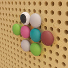 Flash Furniture Bright Beginnings Commercial Grade 64 Piece Jumbo Peg Accessory Pack for Modular STEAM Walls - Pastel Multicolor-Pair with Other Accessory Sets for More Fun
