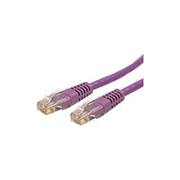 StarTech C6PATCH15PL 15' Cat 6 Molded Patch Cable, Purple-RJ-45 Male connector on both sides for dependable network connectivity