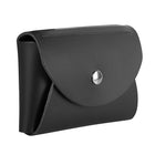 JAM Paper Leather Business Card Case, Round Flap, Black, 100 Pack (2233317456B)-Dimensions: 2 1/4"(H) x 3-1/2"(W) x 3/4"(D)