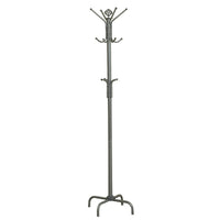Monarch Specialties 2007 Coat Rack - Silver Metal-Silver metal coat rack enhances your home with excellent functionality