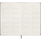 Moleskine Undated Weekly Planner - 12 Month - Large - Black - Hard Cover - 5" x 8.25"-Five undated weeks per month