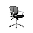 Nicer Furniture Black Mesh White Frame Diamond Task Office Chair-Durable white molded plastic frame provides long-lasting support.  
