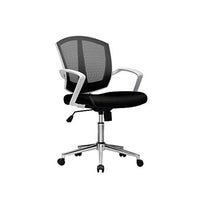 Nicer Furniture Black Mesh White Frame Diamond Task Office Chair-Durable white molded plastic frame provides long-lasting support.  