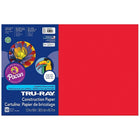 Pacon Tru-Ray Construction Paper  - 12" x 18" - Festive Red - 250 Sheets (PAC103432)-Heavy 76 lb. 100% vat-dyed sulphite with longer, stronger fibers.