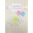 Rosedale 5-1/2" x 8" Congratulations On Your New Baby! Greeting Cards And Envelopes, 6 Pack (19680)-Printed on premium uncoated card stock