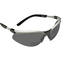 3M Bx Reader'S Safety Glasses, Anti-Fog, Grey/Smoke, 2.5 Diopter - 4 Pack-Diopter 2.5