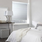 Modern Homes Cordless Sheer Shade, 36" x 72", White-Shade can be raised or lowered into head rail/valance, no need to custom cut