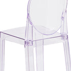 Flash Furniture Ghost Chair with Oval Back in Transparent Crystal-Suitable for Outdoor Use