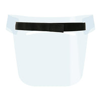 Merangue Hat Face Shield with Velcro Strap-Clear face shield