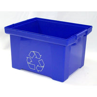Storex Recycling Blue Bin-Comfort handle grips
