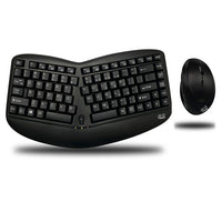 Adesso WKB-1150CB Tru-Form Media 1150 Wireless Ergo Mini Trackball Keyboard and Optical Ergo Mouse Bundle-2.4 GHz Radio Frequency Wireless Technology