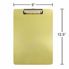 JAM Paper Standard Plastic Clipboard - Gold-The writing clip boards are great for the office, sport coaches, home use, job use, warehouse work, or school.